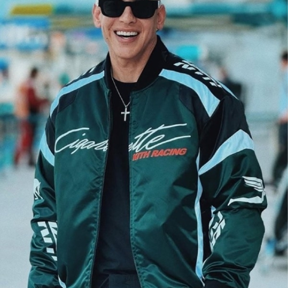 Men's Green Racing Bomber Jacket